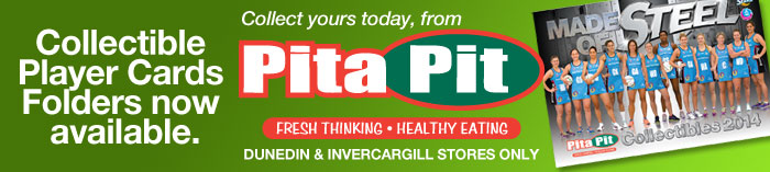 Pick up your Steel Collectible Player Cards Folder from Pita Pit - Invercargill or Dunedin Stores