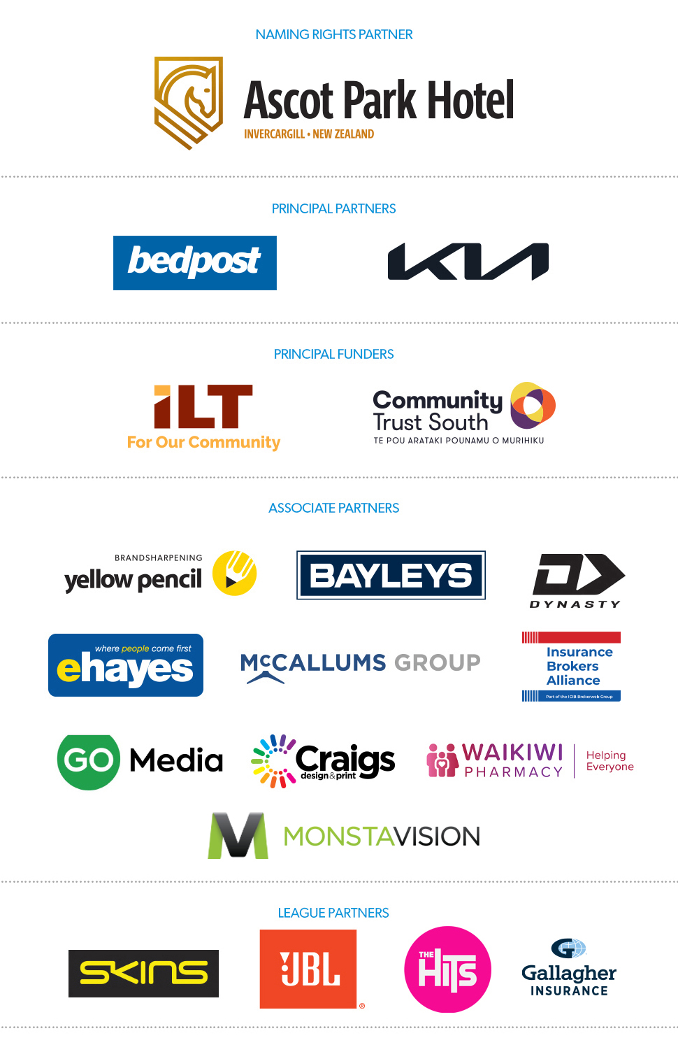 Thanks to our family of sponsors